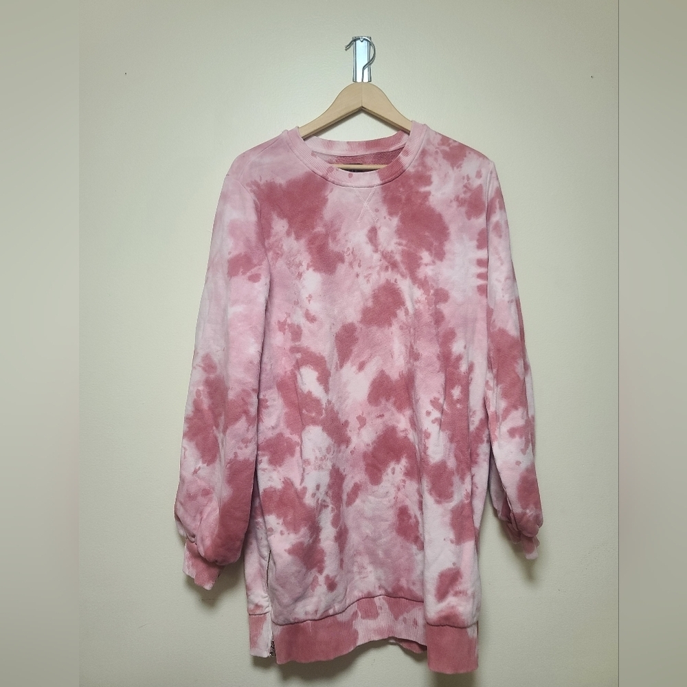 GAP Maternity sweater dress pink and white size large